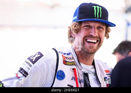 Al Dawadimi, Saudi-Arabien. 09th Januar 2022. Van Beveren Adrien (Fra), Monster Energy Yamaha Rally Team, Yamaha WR450F, Moto, Portrait während der Etappe 7 der Rallye Dakar 2022 zwischen Riad und Al Dawadimi, am 9th 2022. Januar in Al Dawadimi, Saudi-Arabien - Foto Julien Delfosse/DPPI Credit: DPPI Media/Alamy Live News Stockfoto