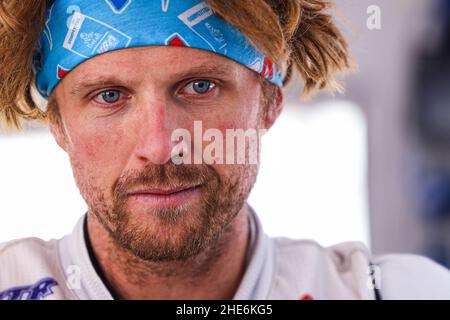 Al Dawadimi, Saudi-Arabien. 09th Januar 2022. Van Beveren Adrien (Fra), Monster Energy Yamaha Rally Team, Yamaha WR450F, Moto, Portrait während der Etappe 7 der Rallye Dakar 2022 zwischen Riad und Al Dawadimi, am 9th 2022. Januar in Al Dawadimi, Saudi-Arabien - Foto Julien Delfosse/DPPI Credit: DPPI Media/Alamy Live News Stockfoto
