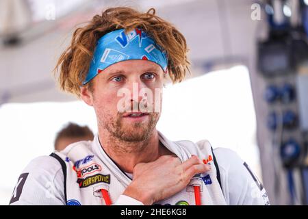 Al Dawadimi, Saudi-Arabien. 09th Januar 2022. Van Beveren Adrien (Fra), Monster Energy Yamaha Rally Team, Yamaha WR450F, Moto, Portrait während der Etappe 7 der Rallye Dakar 2022 zwischen Riad und Al Dawadimi, am 9th 2022. Januar in Al Dawadimi, Saudi-Arabien - Foto Julien Delfosse/DPPI Credit: DPPI Media/Alamy Live News Stockfoto
