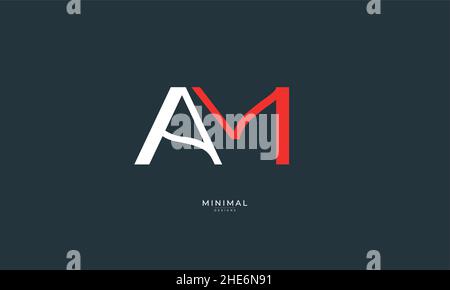 Buchstabensymbol Logo AM Stock Vektor