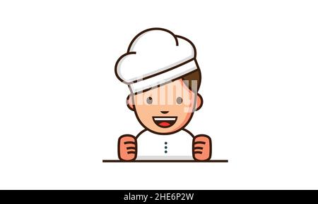 Cartoon-Illustration eines Küchenchefs Stock Vektor