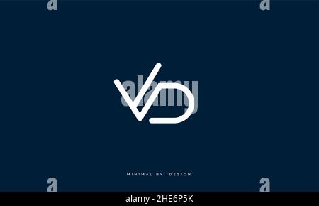 Buchstabensymbol Logo VD Stock Vektor