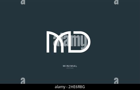 Alphabet Buchstabe Symbol Logo MD Stock Vektor