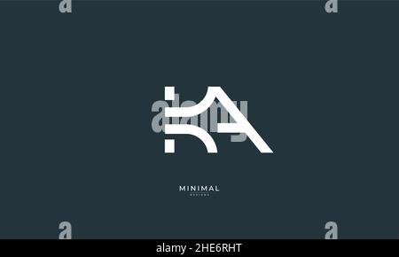 Alphabet Buchstabe Symbol Logo KA Stock Vektor