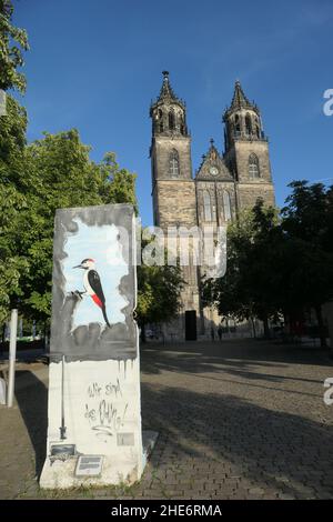Magdeburg, Dom Stockfoto