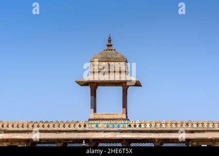 Jehangir Mahal Palace, Orchha Fort, Orchha (oder Urchha), Tikamgarh Bezirk, Madhya Pradesh, Indien, Südasien Stockfoto