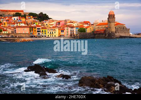 Malerisches Collioure Stockfoto