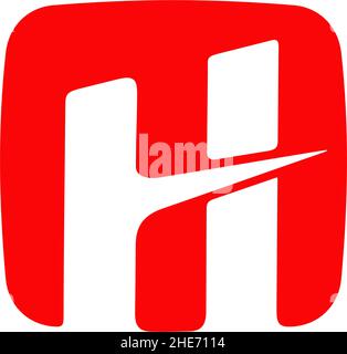 H Buchstabe anfängliches App Vektor Logo Design Stock Vektor