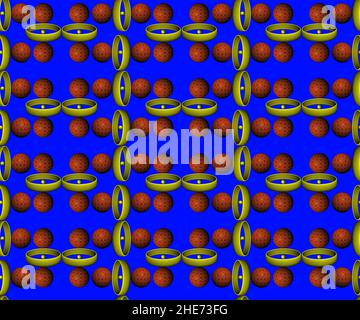 3D Abstrakt nahtloser Hintergrund mit geometrischen Formen, schmutzigen Spritzern, Flecken für Ihre kreativen ideas.Can verwendet werden, um Fliesen, Textilien, Tapeten zu entwerfen. Stockfoto