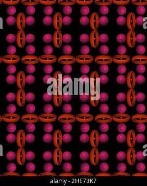 3D Abstrakt nahtloser Hintergrund mit geometrischen Formen, schmutzigen Spritzern, Flecken für Ihre kreativen ideas.Can verwendet werden, um Fliesen, Textilien, Tapeten zu entwerfen. Stockfoto