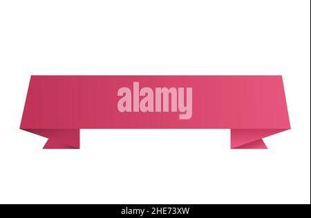 Abstrakte Origami-Banner mit Textraum. Web Aufkleber, Tags, Banner und Labels . Stock Vektor