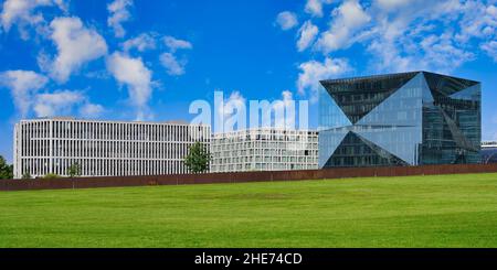 3XN Bürogebäude Cube, Regierungsviertel, Tiergarten, Berlin, Deutschland Stockfoto