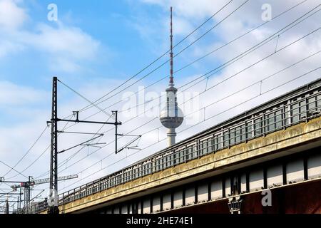 Fernsehturm Berlin, Bezirk Berlin Mitte, Berlin, Deutschland Stockfoto