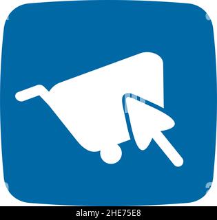 Online-Shopping-App-Logo mit Warenkorb Symbol Vektor-Design Stock Vektor