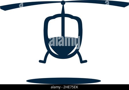 Hubschrauber Flug Schule Akademie Vektor Logo Design Stock Vektor