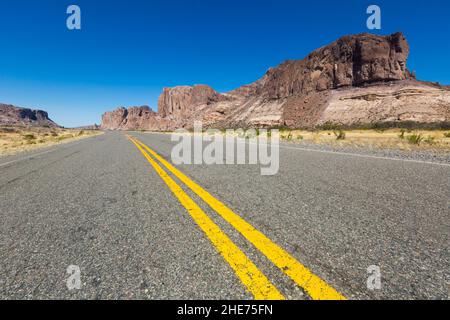 Blick auf die Landschaft bei RN 25, Patagonien, Argentinien Stockfoto