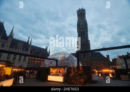 Der Belfort-Turm im Stadtzentrum von Brügge Stockfoto