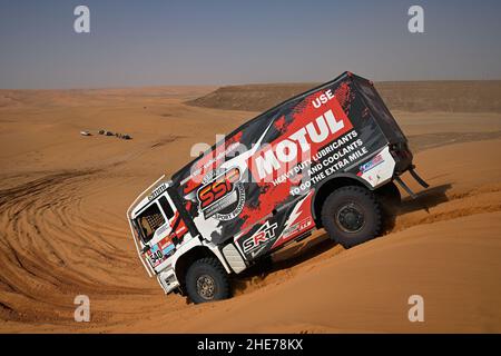 540 Besnard Sylvain (Fra), Laliche Sylvain (Fra), Cappucio Frédéric (Fra), Team SSP, man TGA 114, T5 FIA Camion, Aktion während der Etappe 7 der Rallye Dakar 2022 zwischen Riad und Al Dawadimi, am 9th 2022. Januar in Al Dawadimi, Saudi-Arabien - Photo Gigi Soldano / DPPI Stockfoto