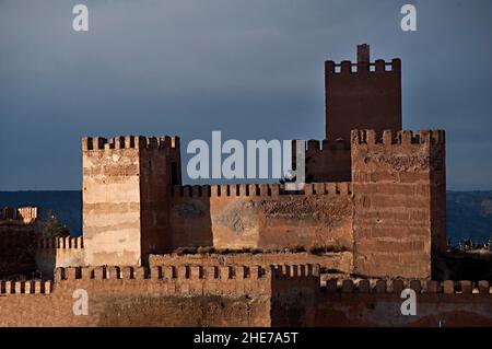 Alcazaba Arabe de Guadix, Granada Stockfoto