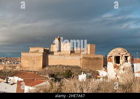 Alcazaba Arabe de Guadix, Granada Stockfoto