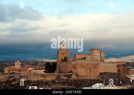 Alcazaba Arabe de Guadix, Granada Stockfoto