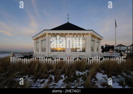 Marienhöhe, Café von 1868 auf der Düne Marienhöhe am Weststrand, Winter, Norderney, Ostfriesische Inseln, Reg.-Bez. Weser-Ems, Landkreis Aurisch, Nied Stockfoto