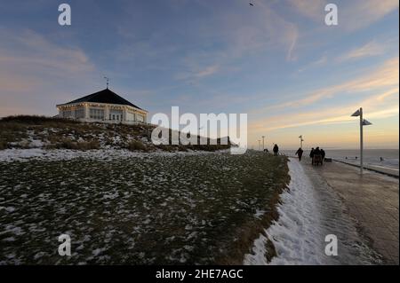 Marienhöhe, Café von 1868 auf der Düne Marienhöhe am Weststrand, Winter, Norderney, Ostfriesische Inseln, Reg.-Bez. Weser-Ems, Landkreis Aurisch, Nied Stockfoto