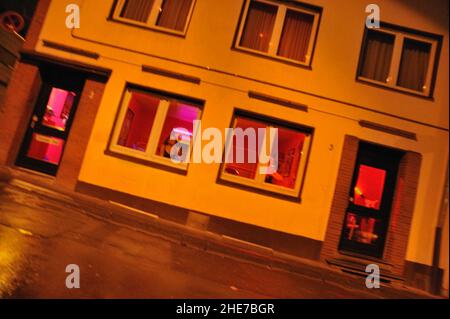 Antoniusstraße, Rotlichtviertel, Aachen, Nordrhein-Westfalen, Deutschland, Europa | Antoniusstraße, Rotlichtbezirk, Aachen, Nordrhein-Westfalen, Stockfoto