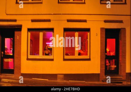 Antoniusstraße, Rotlichtviertel, Aachen, Nordrhein-Westfalen, Deutschland, Europa | Antoniusstraße, Rotlichtbezirk, Aachen, Nordrhein-Westfalen, Stockfoto