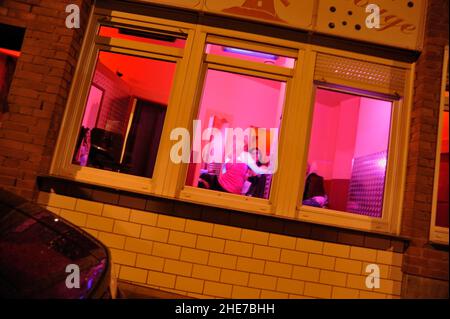 Antoniusstraße, Rotlichtviertel, Aachen, Nordrhein-Westfalen, Deutschland, Europa | Antoniusstraße, Rotlichtbezirk, Aachen, Nordrhein-Westfalen, Stockfoto