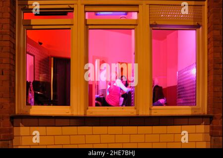 Antoniusstraße, Rotlichtviertel, Aachen, Nordrhein-Westfalen, Deutschland, Europa | Antoniusstraße, Rotlichtbezirk, Aachen, Nordrhein-Westfalen, Stockfoto