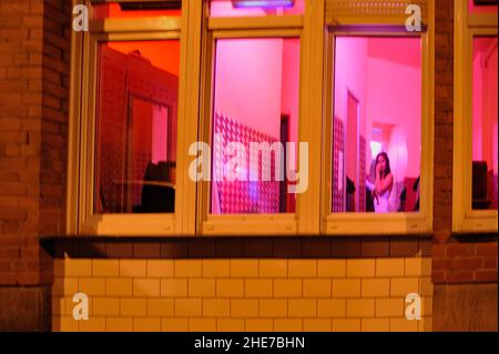 Antoniusstraße, Rotlichtviertel, Aachen, Nordrhein-Westfalen, Deutschland, Europa | Antoniusstraße, Rotlichtbezirk, Aachen, Nordrhein-Westfalen, Stockfoto