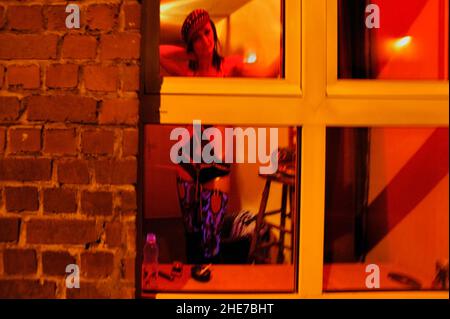Antoniusstraße, Rotlichtviertel, Aachen, Nordrhein-Westfalen, Deutschland, Europa | Antoniusstraße, Rotlichtbezirk, Aachen, Nordrhein-Westfalen, Stockfoto