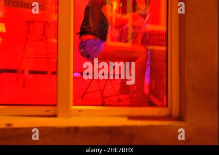 Antoniusstraße, Rotlichtviertel, Aachen, Nordrhein-Westfalen, Deutschland, Europa | Antoniusstraße, Rotlichtbezirk, Aachen, Nordrhein-Westfalen, Stockfoto