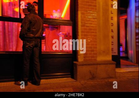Antoniusstraße, Rotlichtviertel, Aachen, Nordrhein-Westfalen, Deutschland, Europa | Antoniusstraße, Rotlichtbezirk, Aachen, Nordrhein-Westfalen, Stockfoto