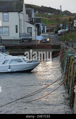 Dunure, South Ayrshire, Schottland, Großbritannien. Wintertag Stockfoto