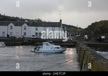 Dunure, South Ayrshire, Schottland, Großbritannien. Wintertag Stockfoto