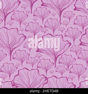 Doodle florales Nahtloses Muster in trendigen Farben. Vektorgrafik Stock Vektor