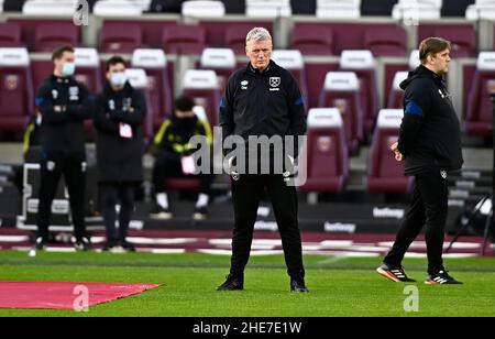 London, Großbritannien. 09th Januar 2022. London Großbritannien 9th. Januar 2022David Moyes (West Ham Manager) vor dem West Ham gegen Leeds Emirates FA Cup 3rd-Rundspiel im London Stadium Stratford. Quelle: MARTIN DALTON/Alamy Live News Stockfoto