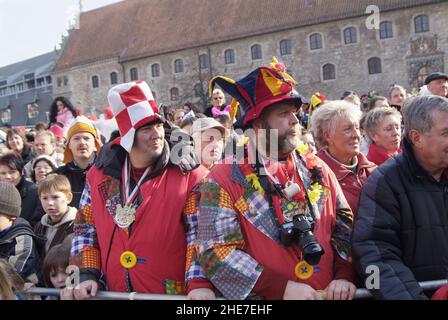 Karnevalsumzug in Braunschweig am 18. Februar 2007, hier am Altstadtmarkt; Veranstalter: Komitee Braunschweiger Karneval GmbH, Niedersachsen | Carniva Stockfoto