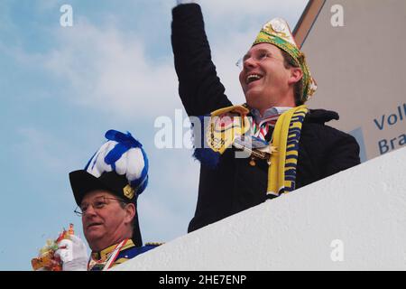 Karnevalsumzug in Braunschweig am 18. Februar 2007, hier mit dem niedersächsischen Ministerpräsidenten Christian Wulff; Veranstalter: Komitee Braunsch Stockfoto