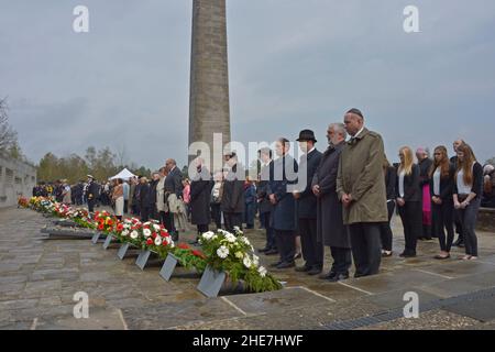 Bergen-Belsen, 70. Jahrestagung der Conzentrationslagers Bergen-Belsen Stockfoto