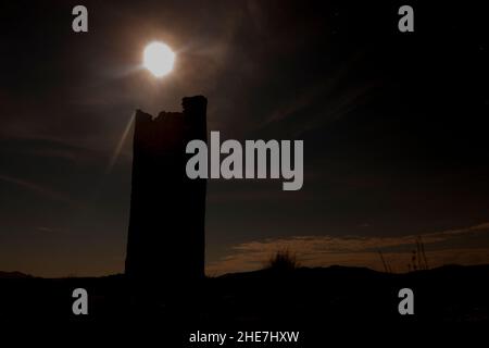 Salzturm in Orce, Granada - Spanien Stockfoto