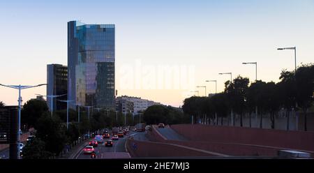 Gas Natural Headquarter Building. Barcelona, Katalonien, Spanien. Stockfoto