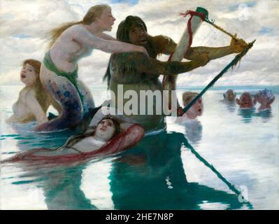 Im Meer von Arnold Böcklin (1827-1901), 1883 Stockfoto