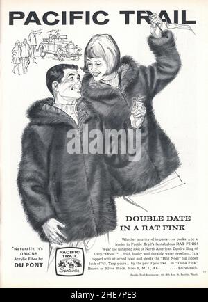 Werbespot der Ausgabe des „Playboy“-Magazins vom September 1965, USA Stockfoto