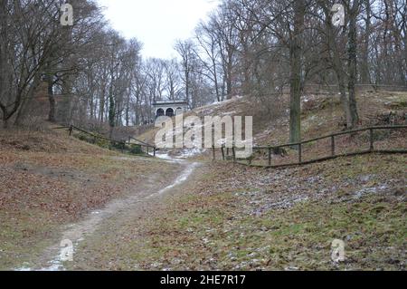 Böttcherberg in Berlin-Wannsee, Deutschland - 9. Januar 2022. Stockfoto