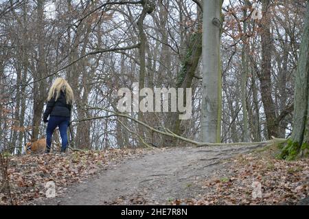 Böttcherberg in Berlin-Wannsee, Deutschland - 9. Januar 2022. Stockfoto