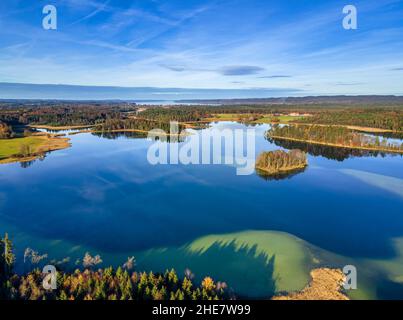 Oster Seen im Herbst, Bayern, Deutschland Stockfoto
