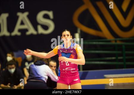 ALESSIA ORRO (Vero Volley Monza) während des Vero Volley Monza gegen Unet E-Work Busto Arsizio, Volleyball Ital Serie A1 Frauenspiel in Monza (MB), Italien, Januar 09 2022 Stockfoto